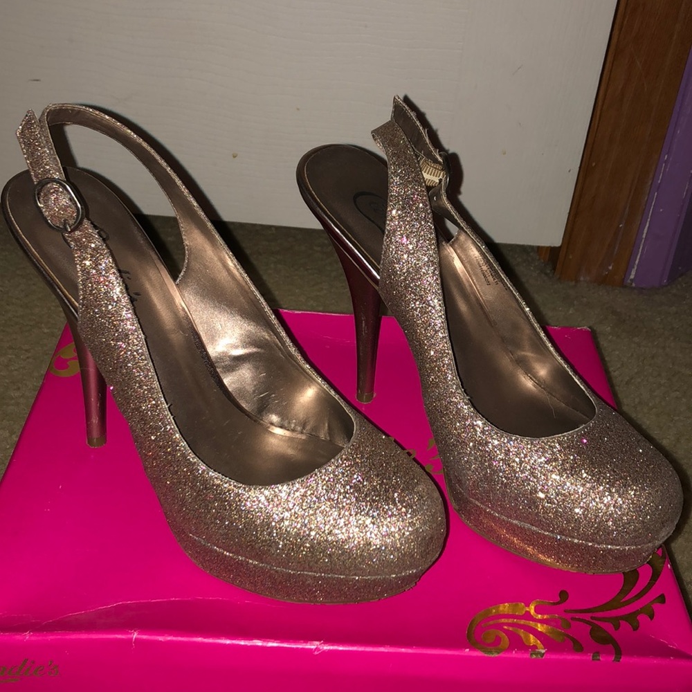 Candie’s Glitter Open back Heels